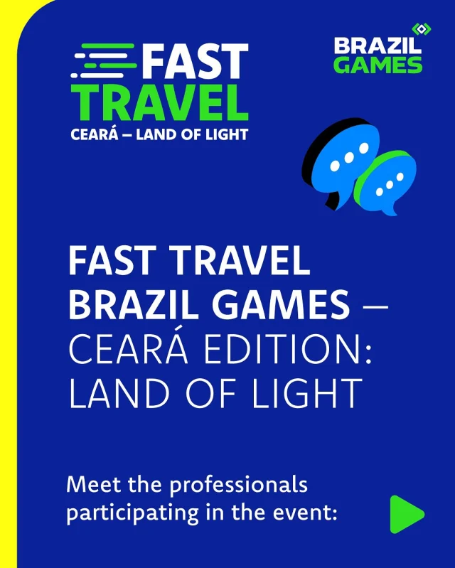 We are going to Ceará for Fast Travel Brazil Games with some of the top professionals from the global market. The event will provide opportunities for local studios and support them in preparing for the international market. #abragames #brazilgames #apexbrasil #fasttravelbrazilgames #sebraece #sebrae #ascende
